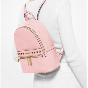 New Kenly Medium Studded Pebbled Leather Backpack